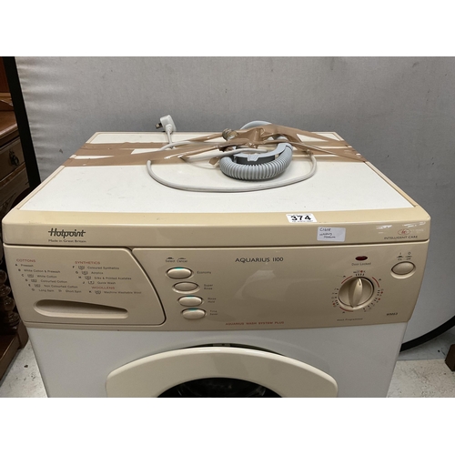 374 - HOTPINT AQUARIUS  AUTOMATIC WASHING MACHINE