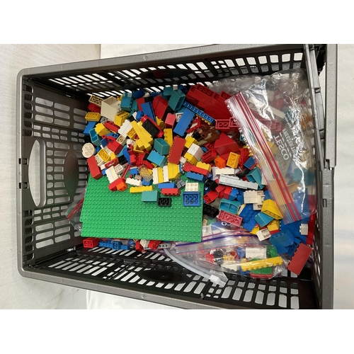 395 - 2 CRATES OF LOOSE LEGO