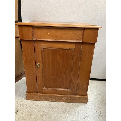 408 - VICTORIAN PINE CABINET WITH SINGLE DOOR - H31