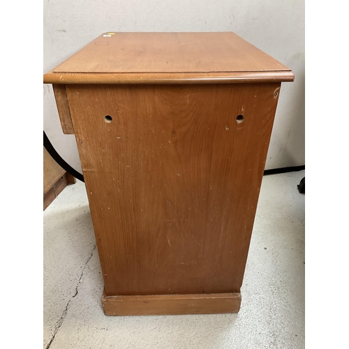 408 - VICTORIAN PINE CABINET WITH SINGLE DOOR - H31