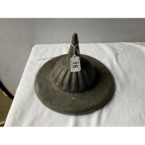 15 - REPRODUCTION RESIN AND CAST IRON POWDER FINIAL PUMP TOP   - DIA 10