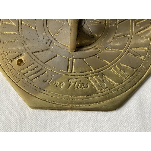 22 - 2 REPRODUCTION BRASS SUN DIALS - DIA 6