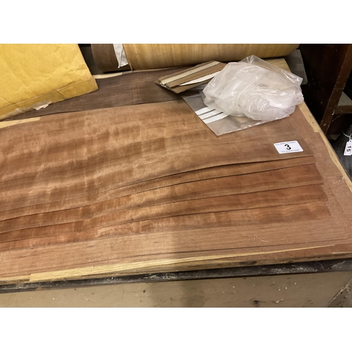 3 - QTY OF MAHOGANY VENEERS