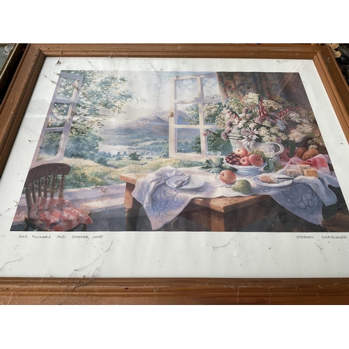 67 - QTY OF MODERN FRAMED PICTURES AND PRINT