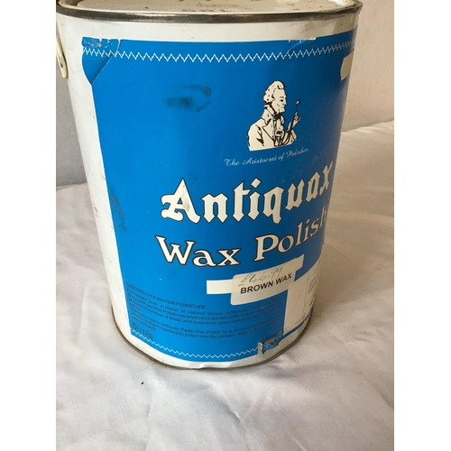 185 - TIN OF ANTIQUE WAX POLISH (BROWN) £46.99