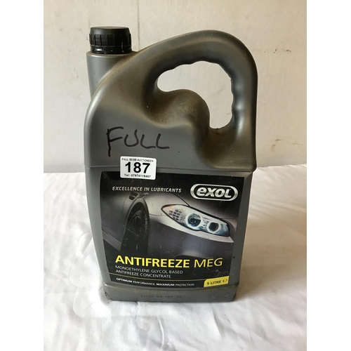 187 - TUB OF ANTIFREEZE 5L