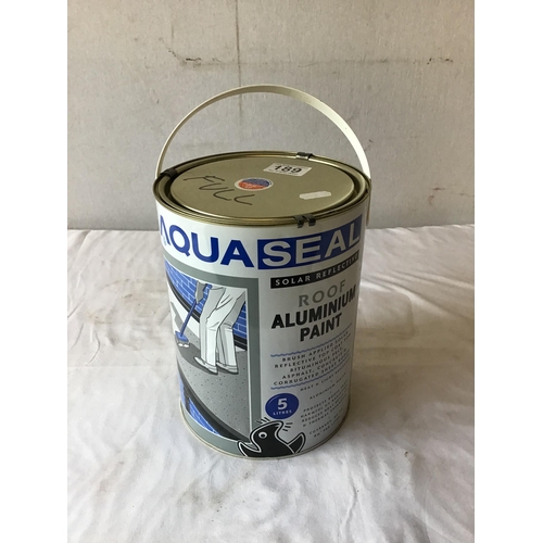 189 - TIN OF ROOF ALUMINIUM PAINT