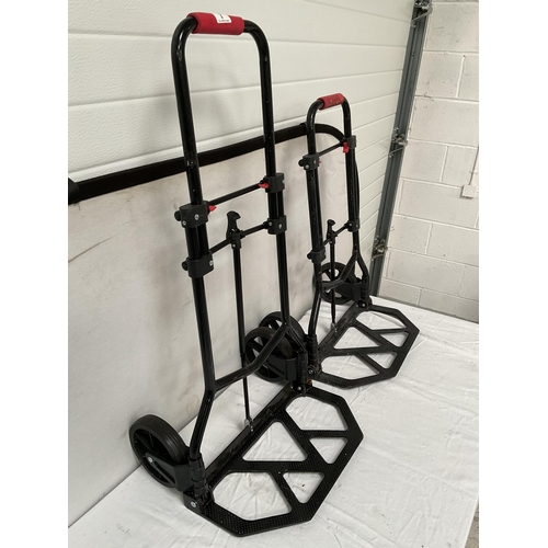 7 - 2 NEW FOLDING SACK TROLLEYS  -  H 37