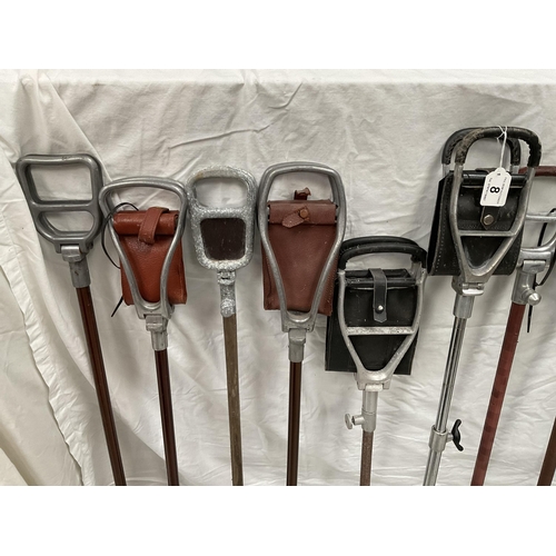 8 - LARGE QTY OF VINTAGE SHOOTING STICKS - H 35