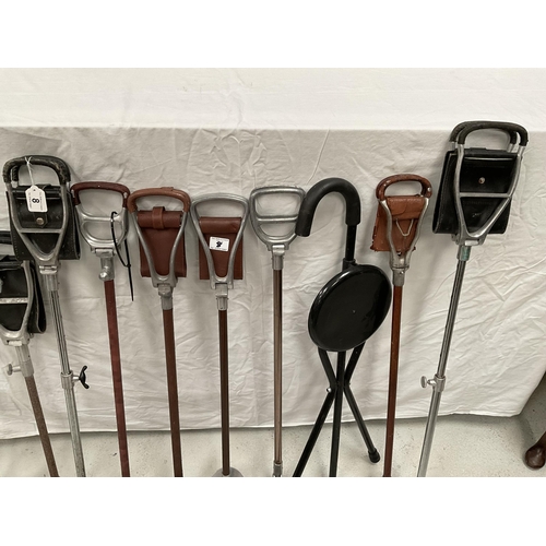 8 - LARGE QTY OF VINTAGE SHOOTING STICKS - H 35