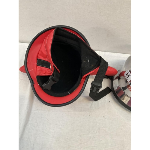 61 - 2 MOTORBIKE HELMETS