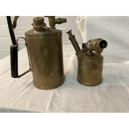 74 - LARGE QTY OF VINTAGE BRASS BLOW LAMPS