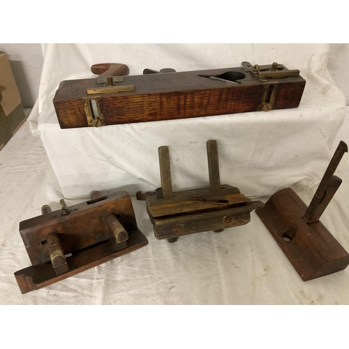 94 - CRATE OF VICTORIAN PLOUGH PLANES ETC