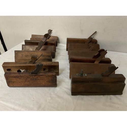 131 - 2 CRATES OF VICTORIAN BLOCK PLANES ETC