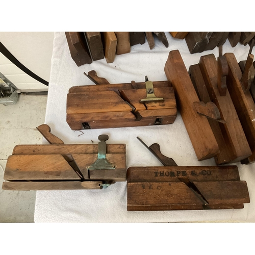 131 - 2 CRATES OF VICTORIAN BLOCK PLANES ETC