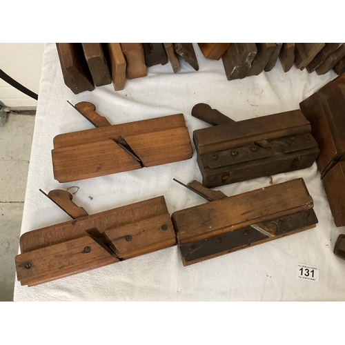 131 - 2 CRATES OF VICTORIAN BLOCK PLANES ETC