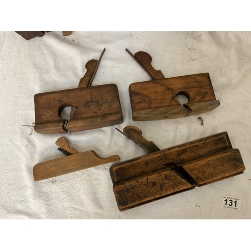 131 - 2 CRATES OF VICTORIAN BLOCK PLANES ETC