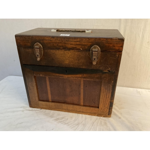 147 - ENGINEERS WOODEN TOOL CHEST AND ENGINEERS TOOLS H16