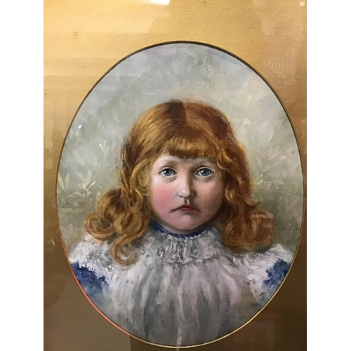 159 - EDWARDIAN FRAMED PORTRAIT OF A YOUNG GIRL 24