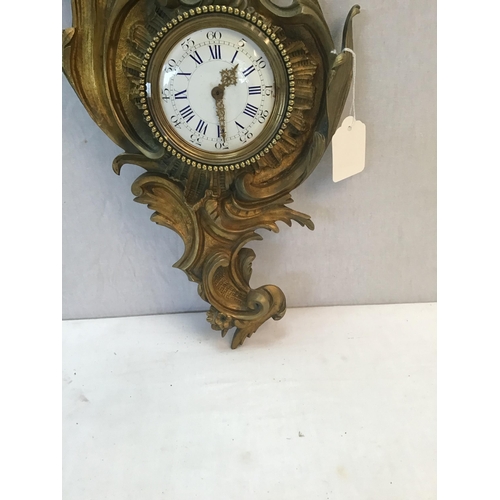 114 - DECORATIVE BRASS WALL CLOCK L17