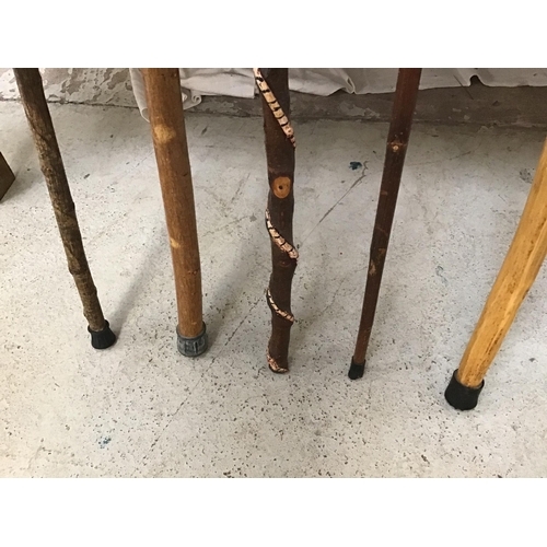 122 - QTY OF CARVED WALKING CANES - SMALLEST 47