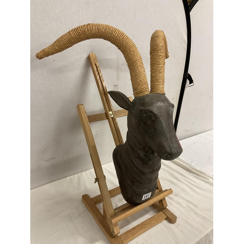 191 - MODERN CARVED DEERS HEAD - L24