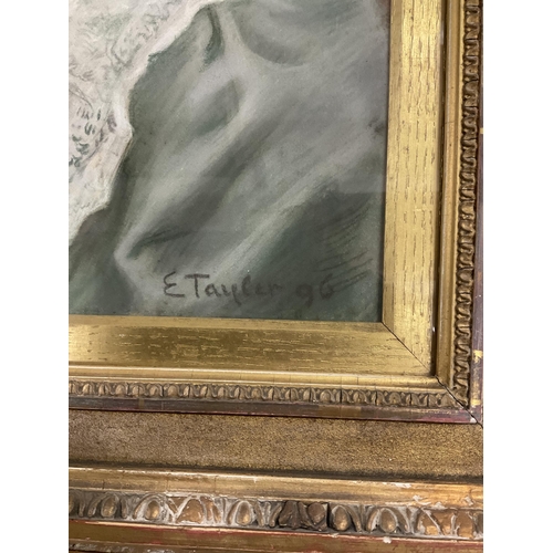 200 - GILT FRAMED PORTRAIT OF A LADY SIGNED E TAYLOR - 25