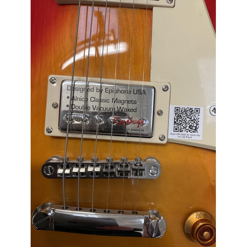 206 - LES PAUL STANDARD LITE ELECTRIC GUITAR IN CASE (serial number 19051524646) AND A SOUND KING AMPLIFIE... 