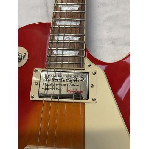 206 - LES PAUL STANDARD LITE ELECTRIC GUITAR IN CASE (serial number 19051524646) AND A SOUND KING AMPLIFIE... 