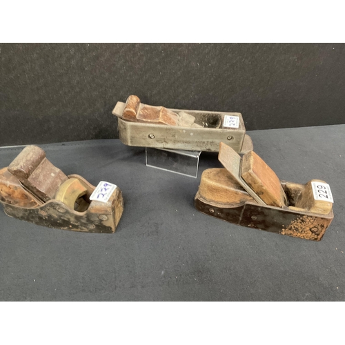 229 - 3 VICTORIAN COFFIN SMOOTHING PLANES INC MARPLES WHICH IS A/F - L10