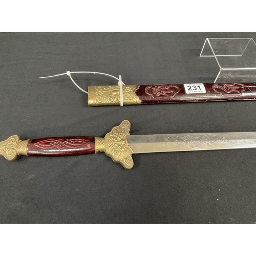 231 - 3 REPRODUCTION DECORATIVE SWORDS 40