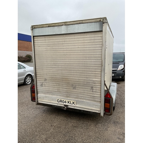 278 - HI FIVE TWIN AXLE BOX TRAILER 15FT X 7'6 
INTERIOR MEASUREMENT 11FT X 6FT X 6FT 6 HIGH - SOLD AS SEE... 