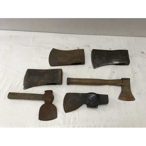 288 - QTY OF VINTAGE AXES AND AXE HEADS