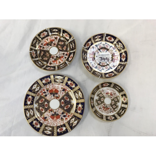 344 - QTY OF ROYAL CROWN DERBY CHINA TO INCLUDE BOWLS, PLATES ETC A/F