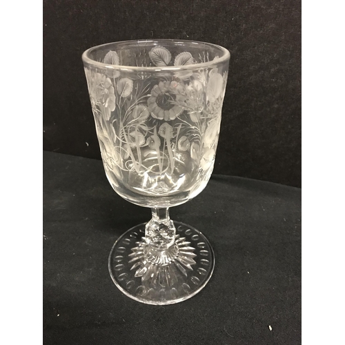 387 - LIMITED EDITION TUDOR ENGLISH LEAD CRYSTAL ENGRAVED GOBLET COMPLETE WITH PRESENTATION CASE AND CERTI... 