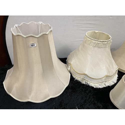 467 - QTY OF LAMPSHADES TO FIT TABLE LAMPS AND STANDARD LAMPS