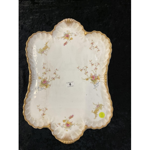 4 - VICTORIAN CHINA SERVING TRAY 22