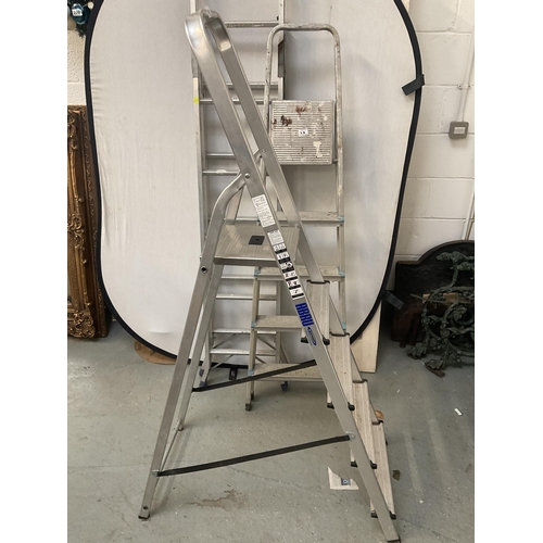 28 - 3 SETS OF ALUMINIUM STEP LADDERS