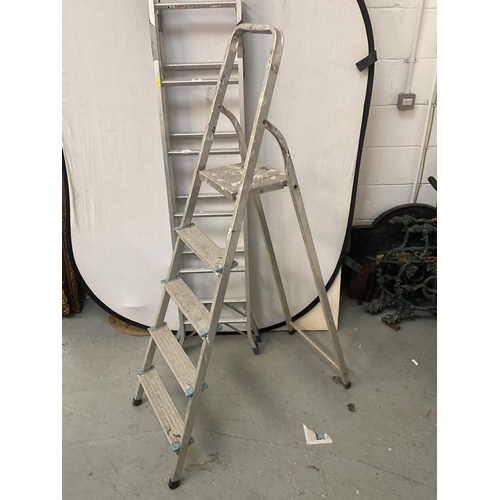 28 - 3 SETS OF ALUMINIUM STEP LADDERS