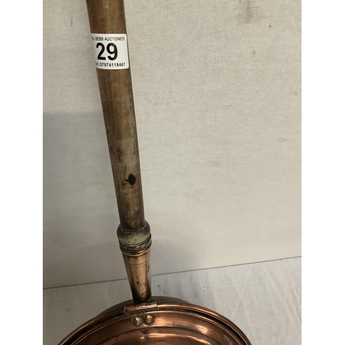 29 - VICTORIAN COPPER WARMING PAN