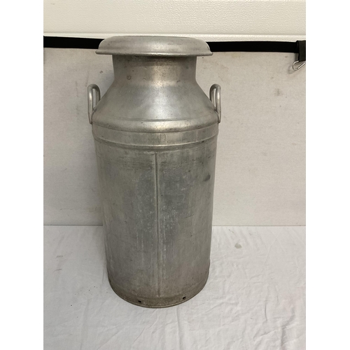 30 - VINTAGE ALUMINIUM MILK CHURN EXPRESS DAIRY AND CO LONDON - H 28