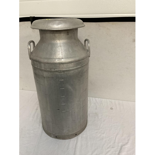 30 - VINTAGE ALUMINIUM MILK CHURN EXPRESS DAIRY AND CO LONDON - H 28