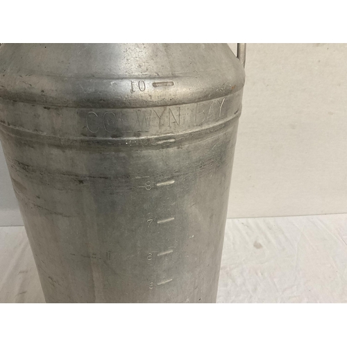 30 - VINTAGE ALUMINIUM MILK CHURN EXPRESS DAIRY AND CO LONDON - H 28