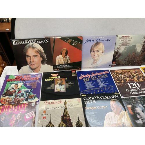 37 - CASE OF RECORDS TO INCLUDE ABBA, GILBERT AND SULLIVAN, KEN DODD, THE BEACH BOYS ETC AND A VINTAGE BO... 