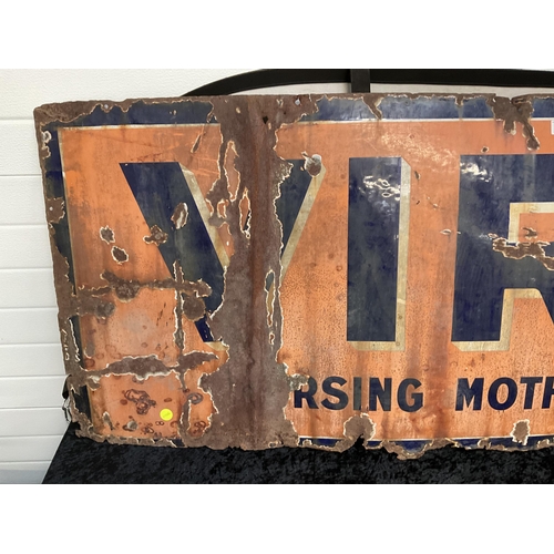 41 - VINTAGE ENAMELLED VIROL SIGN OF LARGE PROPORTIONS A/F - 78 X 28