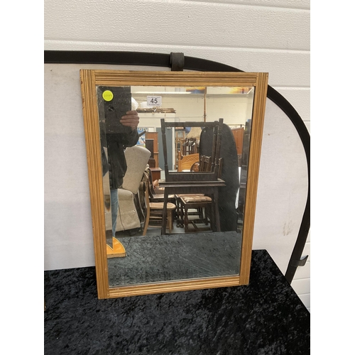 45 - 1 BEVEL EDGE FRAMED WALL MIRROR - 19 X 26