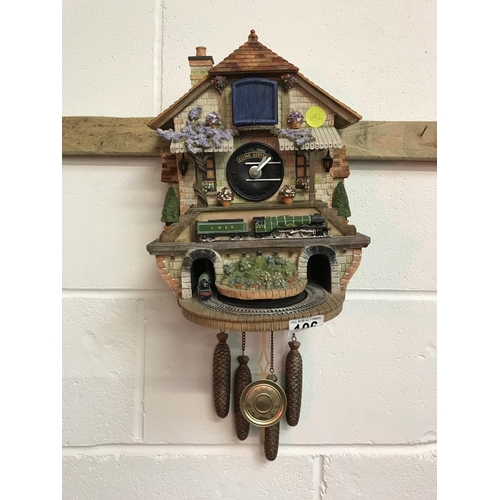 106 - LIMITED EDITION BRADFORD EXCHANGE FLYING SCOTSMAN CUCKOO CLOCK