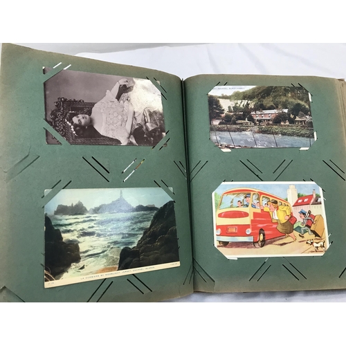 117 - VICTORIAN POSTCARD ALBUM AND POSTCARDS