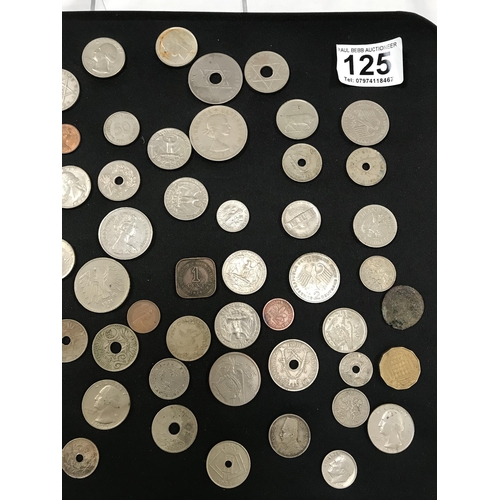 125 - QTY OF MIXED COINS AND TOKENS