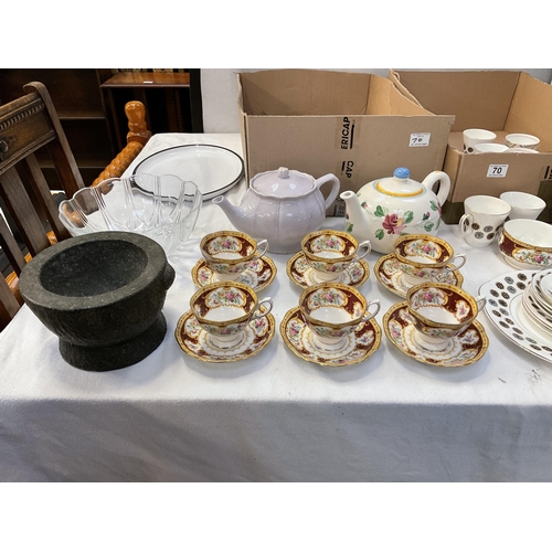 70 - 3 BOXES OF CHINA TO INCLUDE PART TEA SET ETC